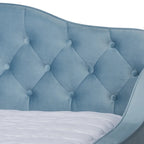 Divano letto estraibile Silver Orchid Titus contemporaneo trapuntato in velluto
