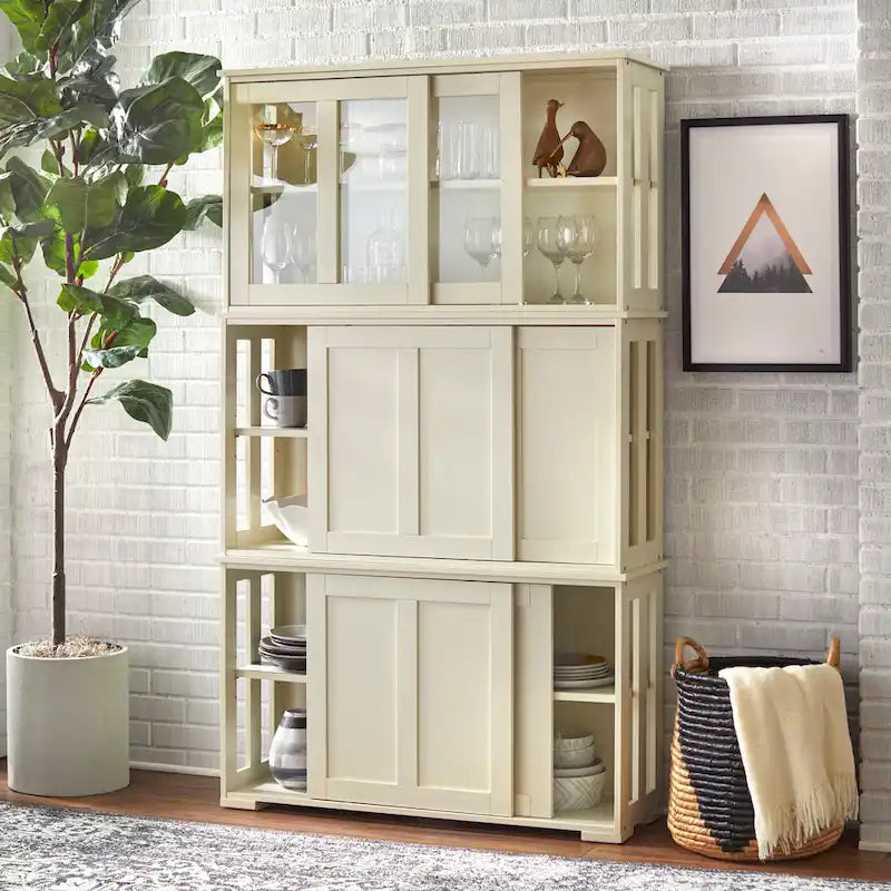 Porch & Den Jefferson Sliding Door Stackable Buffet/Sideboard