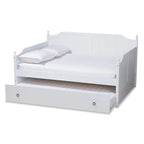 Millie Cottage Farmhouse Full Size Daybed with Twin Size Trundle