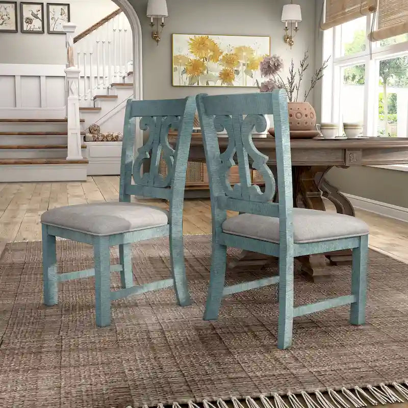 Sylmer Farmhouse Wood Dining Chairs (Set of 2) by Furniture of America