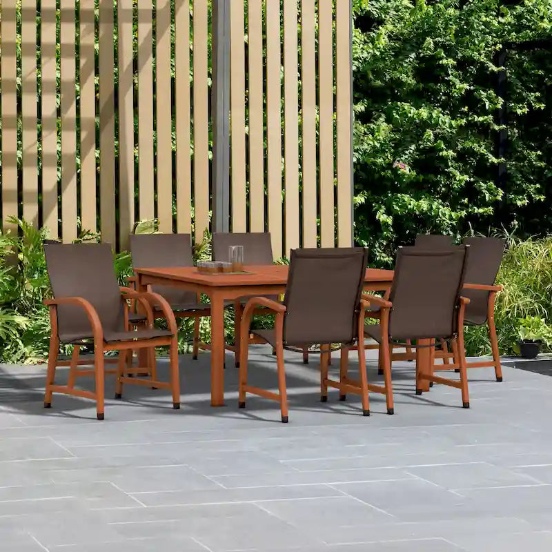 Outdoor 9pc Square Patio Dining Set