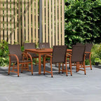 Outdoor 9pc Square Patio Dining Set
