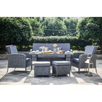 PATIO FESTIVAL 6-Piece Cushioned Conversation/ Dining Set