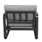 6 Person Outdoor L-Shape Metal Sectional Sofa Set with Cusions and Coffee Table