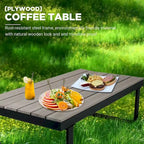 6 Person Outdoor L-Shape Metal Sectional Sofa Set with Cusions and Coffee Table