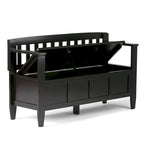 WYNDENHALL Riverside SOLID WOOD 48 inch Wide Contemporary Entryway Storage Bench - 20 inch wide