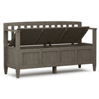 WYNDENHALL Riverside SOLID WOOD 48 inch Wide Contemporary Entryway Storage Bench - 20 inch wide