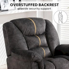 Rocker Recliner Chair Oversized Manual 360 Swivel Recliners for Living Room