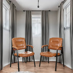 Premium Leather Executive Office Chairs with Padded Armrest