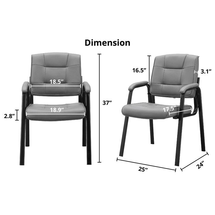 Premium Leather Executive Office Chairs with Padded Armrest
