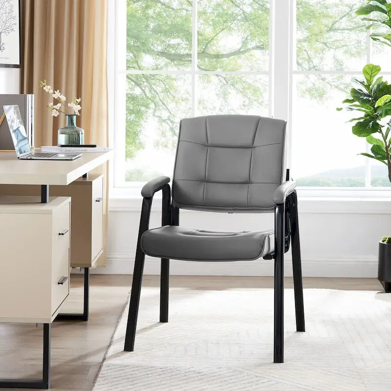 Premium Leather Executive Office Chairs with Padded Armrest