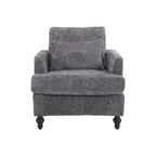 HOMEFUN Chenille Upholstered Mid Century Modern Wood Frame Armchair for Living Room