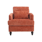 HOMEFUN Chenille Upholstered Mid Century Modern Wood Frame Armchair for Living Room