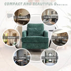 HOMEFUN Chenille Upholstered Mid Century Modern Wood Frame Armchair for Living Room