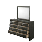 Priscella 6 Piece Gray Oak Storage Platform Bedroom Set