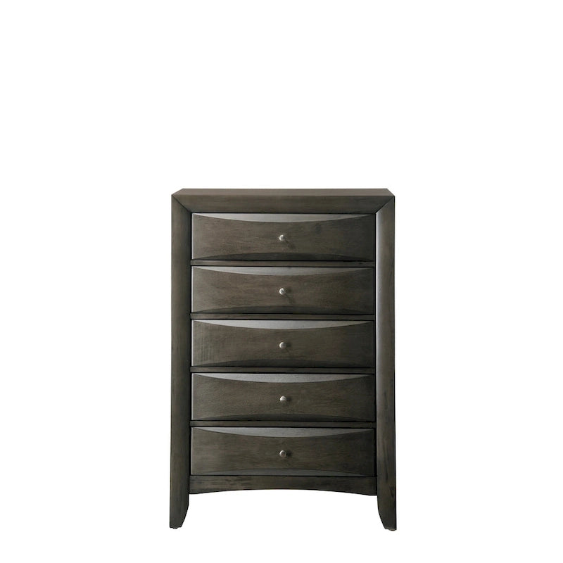 Priscella 6 Piece Gray Oak Storage Platform Bedroom Set