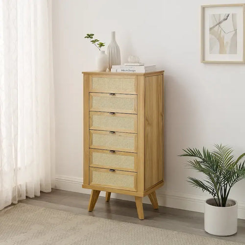 Adelphi Cane 5-Drawer Jewelry Armoire
