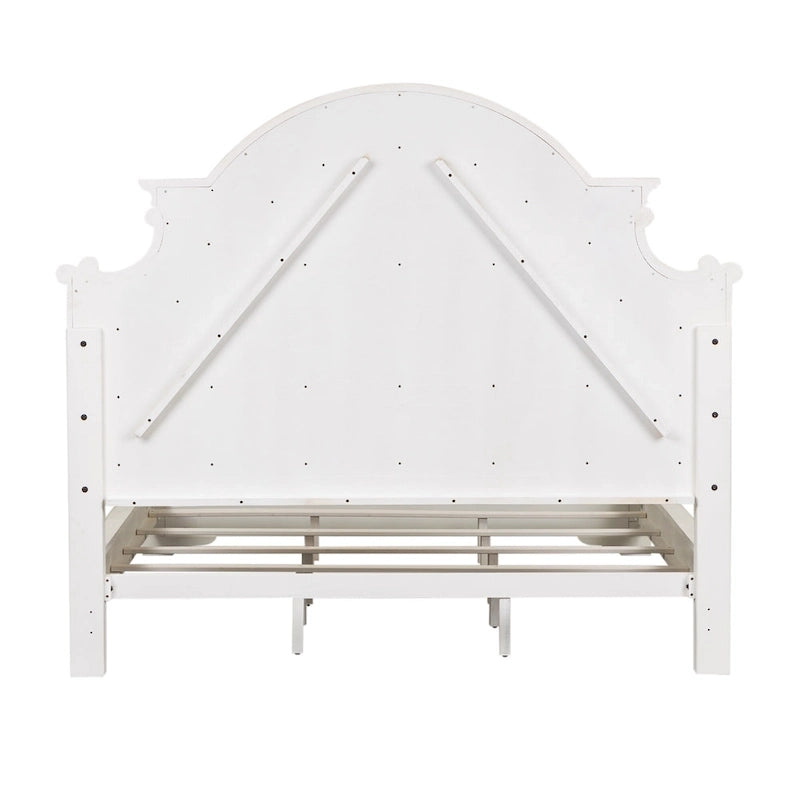 Set letto imbottito, comò e specchio, e comodino Magnolia Manor