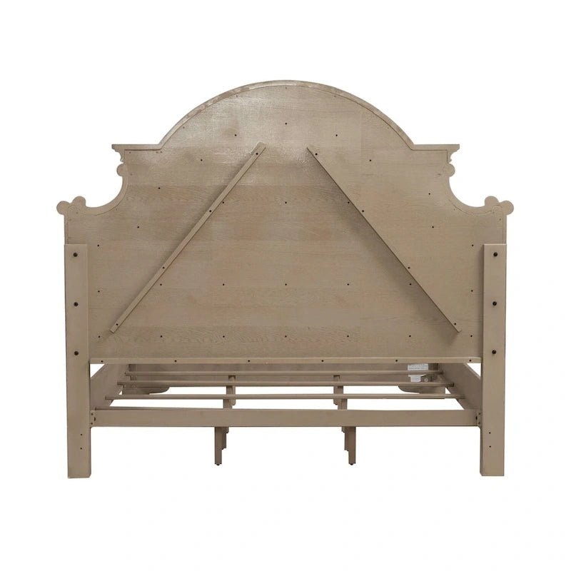 Set letto imbottito, comò e specchio, e comodino Magnolia Manor