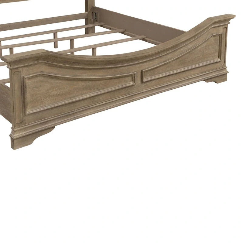 Set letto imbottito, comò e specchio, e comodino Magnolia Manor