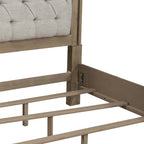 Set letto imbottito, comò e specchio, e comodino Magnolia Manor