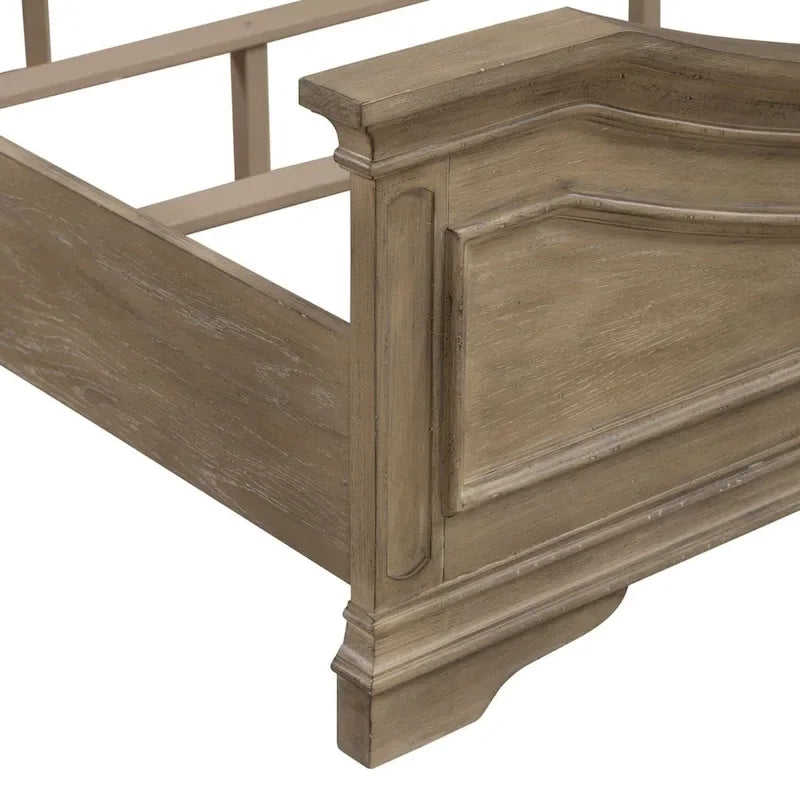 Set letto imbottito, comò e specchio, e comodino Magnolia Manor
