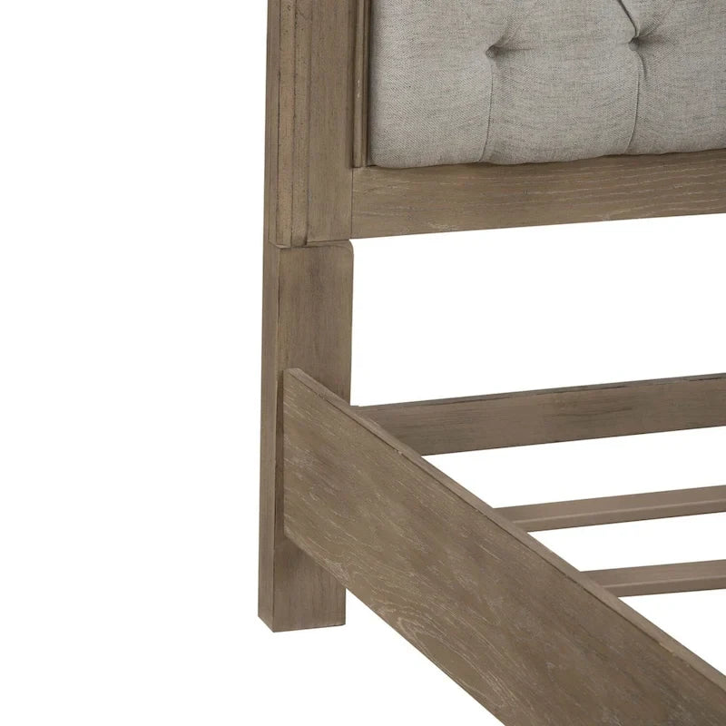 Set letto imbottito, comò e specchio, e comodino Magnolia Manor
