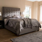 Copper Grove Tarahne Contemporary Fabric Upholstered Bed