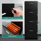 Moasis 51H 4 Drawers File Cabinet Lockable Vertical Storage Cabinet for Home Office