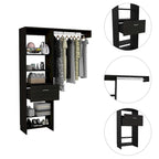 TUHOME Manchester 150 Closet System with Metal Rod, 5 Open Shelves, and 1 Drawer - N/A