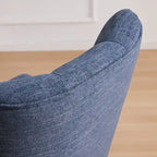 Home Computer Office Chair with Wheels Adjustable Height, Linen Fabric Upholstered Chair Swivel