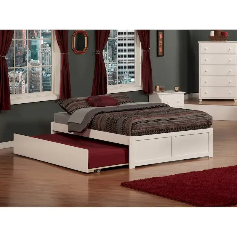 Concord Wood King Platform Bed with Twin XL Trundle
