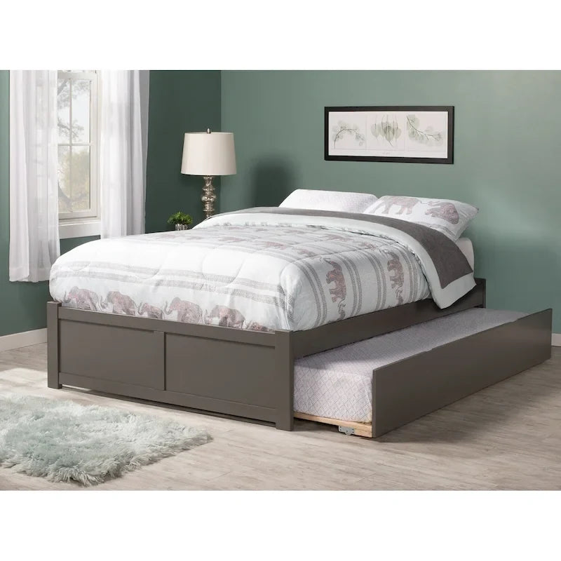 Concord Wood King Platform Bed with Twin XL Trundle