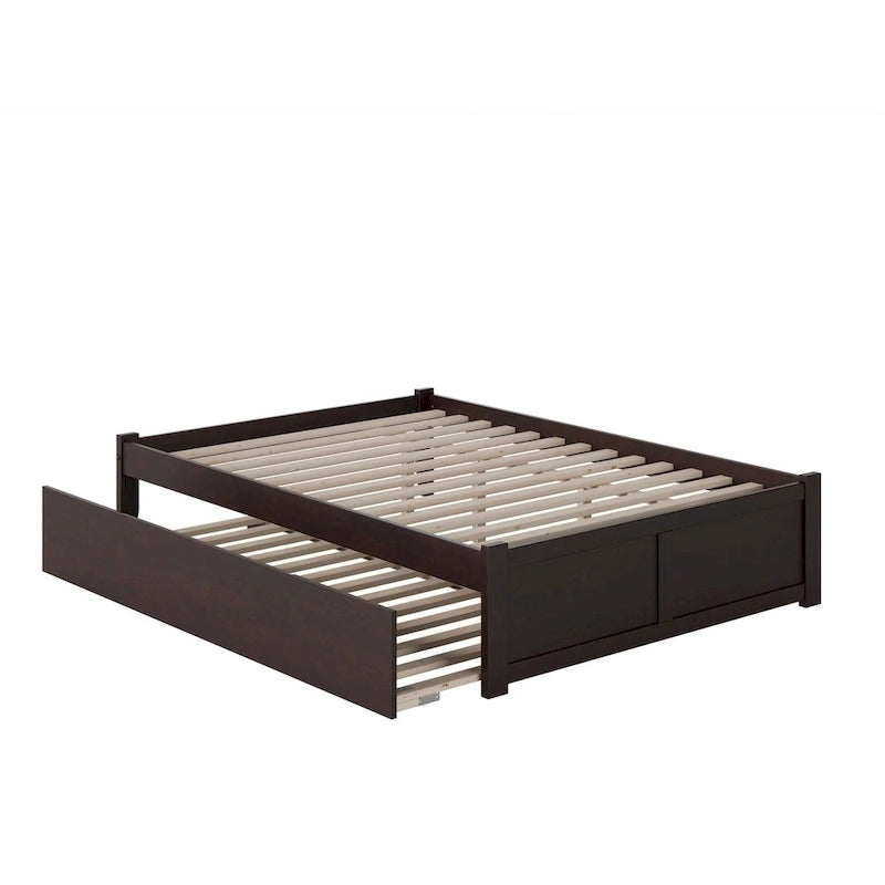 Concord Wood King Platform Bed with Twin XL Trundle
