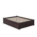 Concord Wood King Platform Bed with Twin XL Trundle