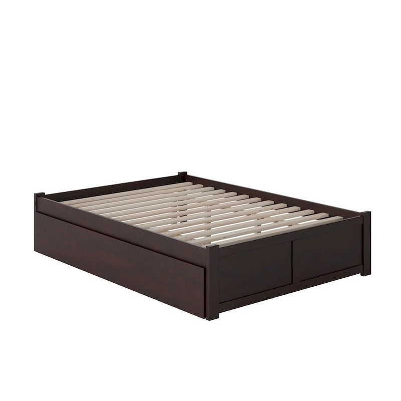 Concord Wood King Platform Bed with Twin XL Trundle