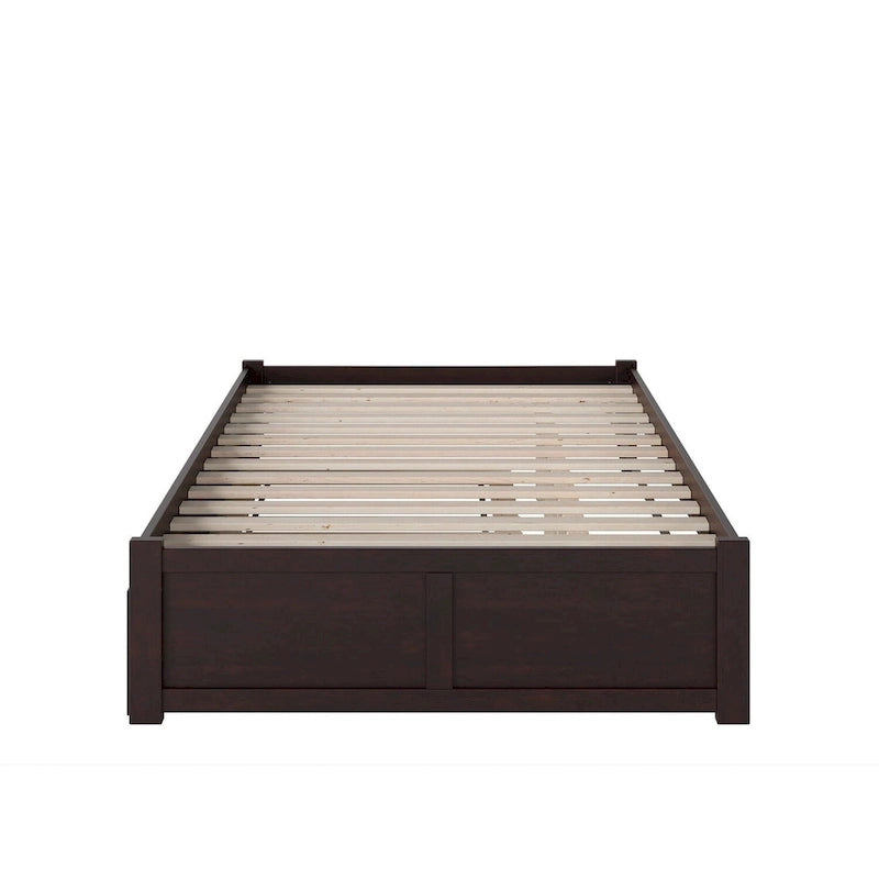Concord Wood King Platform Bed with Twin XL Trundle
