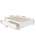 Concord Wood King Platform Bed with Twin XL Trundle