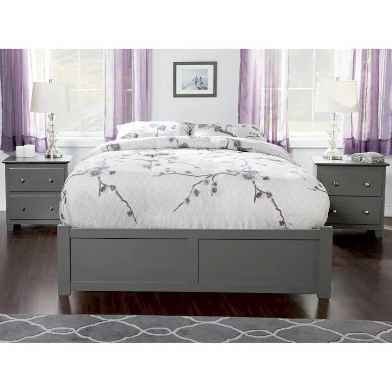 Concord Wood King Platform Bed with Twin XL Trundle
