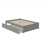 Concord Wood King Platform Bed with Twin XL Trundle