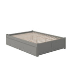 Concord Wood King Platform Bed with Twin XL Trundle