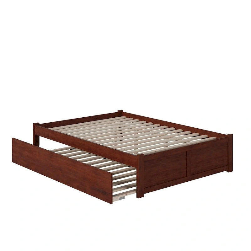 Concord Wood King Platform Bed with Twin XL Trundle