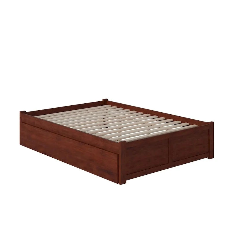 Concord Wood King Platform Bed with Twin XL Trundle