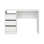 Porch & Den Wes Home Office Writing Desk with 3 Drawers and Open Shelf