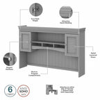 Fairview 60W L Shaped Desk with Hutch by Bush Furniture