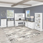 Fairview 60W L Shaped Desk with Hutch by Bush Furniture