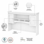 Fairview 60W L Shaped Desk with Hutch by Bush Furniture