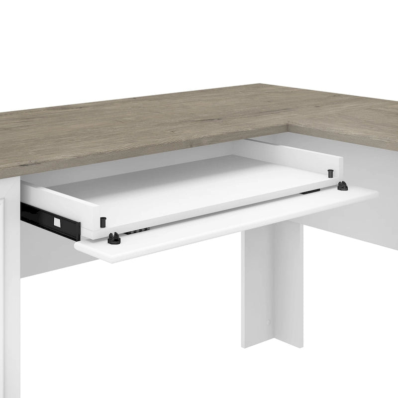 Fairview 60W L Shaped Desk with Hutch by Bush Furniture