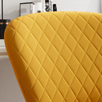 Corvus Velvet Armless Adjustable Swivel Home Office Chair