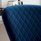 Corvus Velvet Armless Adjustable Swivel Home Office Chair